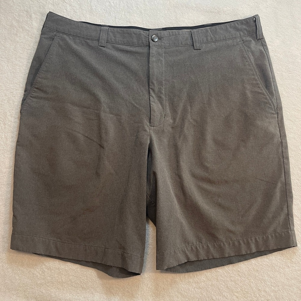 Cutter & Buck Mens 38 Grey CB DryTec Performance Golf Shorts Stretch Flat Front